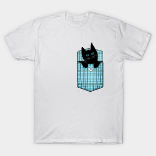 Black Pocket Cat T-Shirt